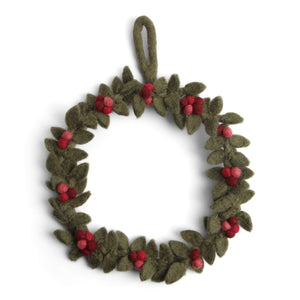 Green Wreath with Red Berries