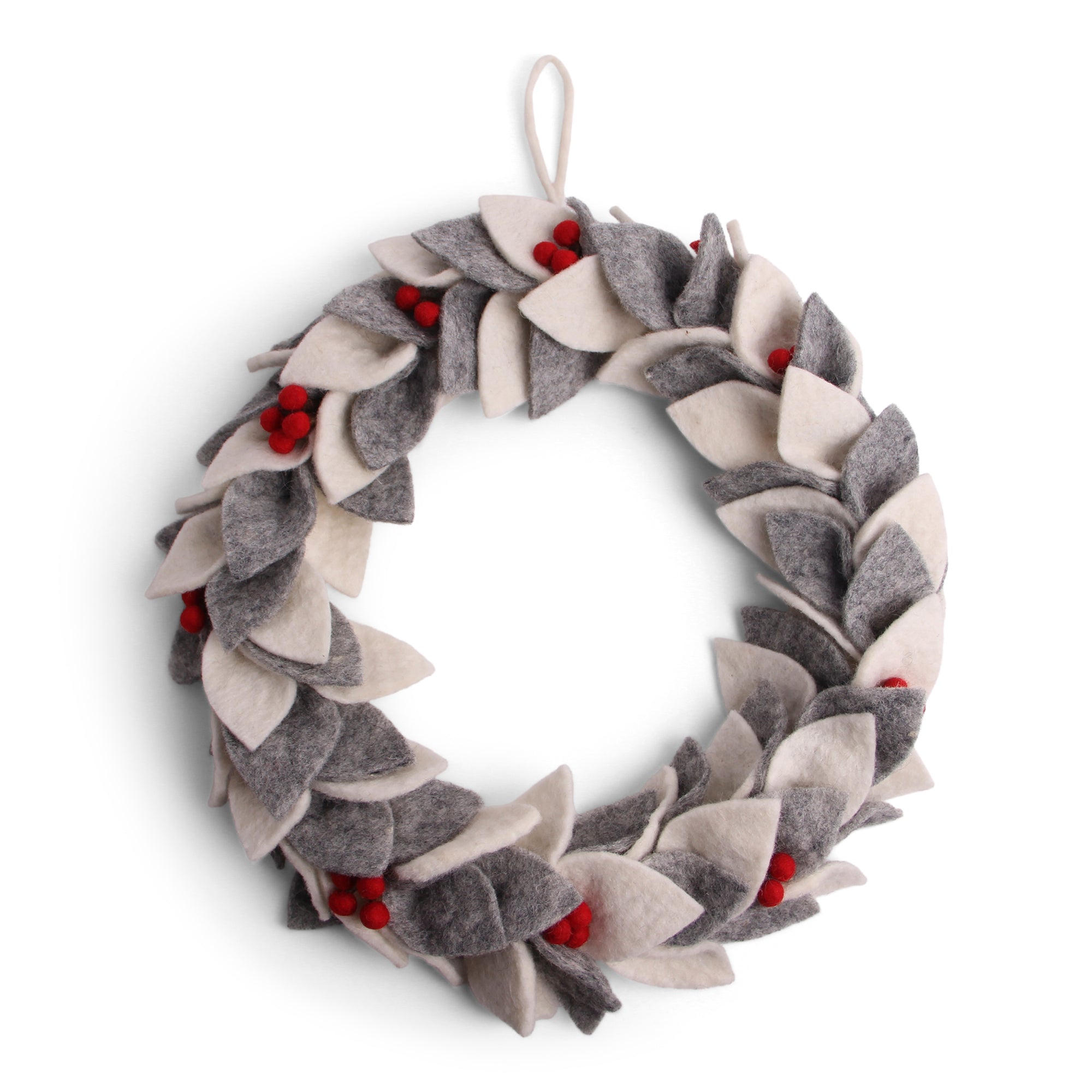 Big White/Grey Wreath with Berries