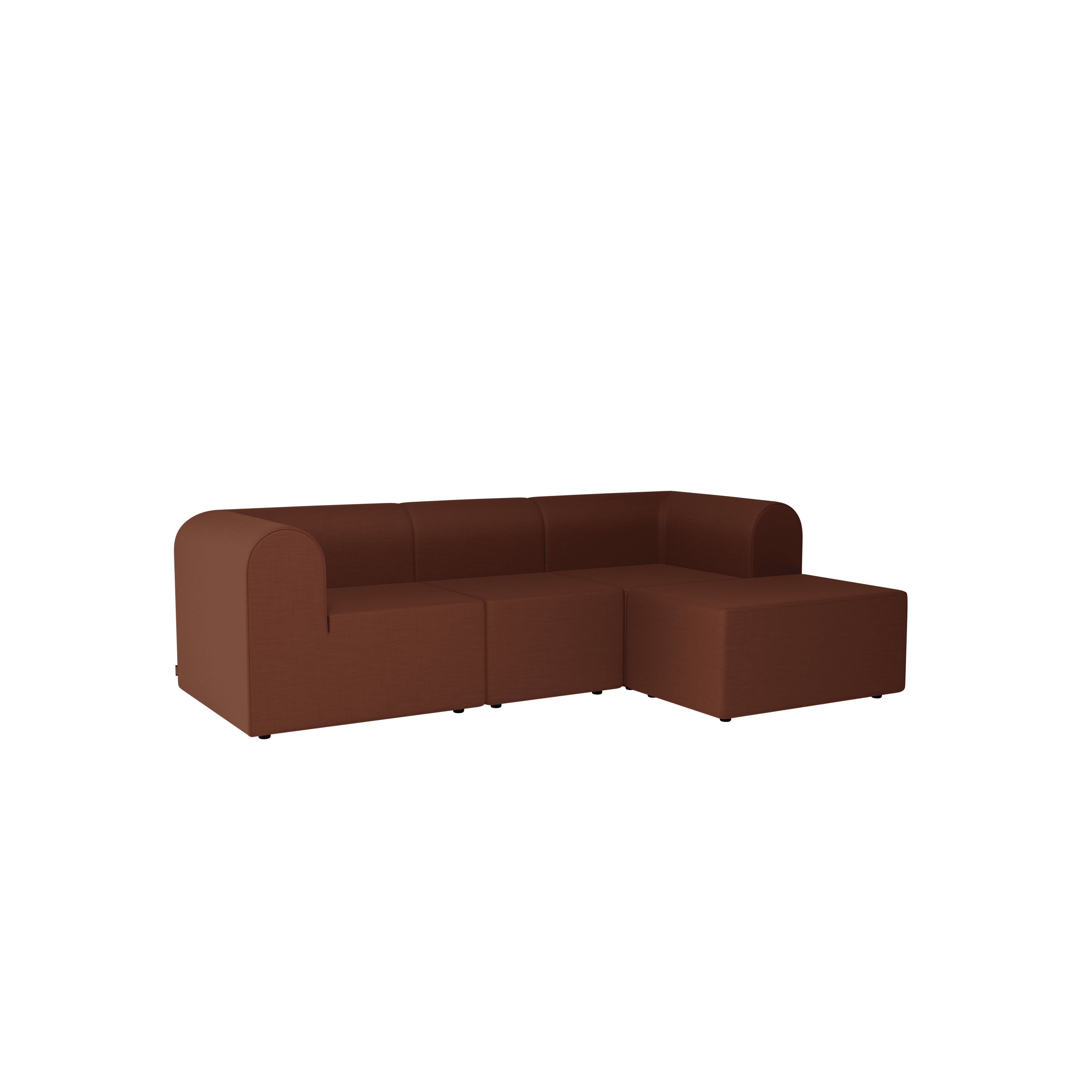 Paradigm 3-seater Sofa With Pouffe Right