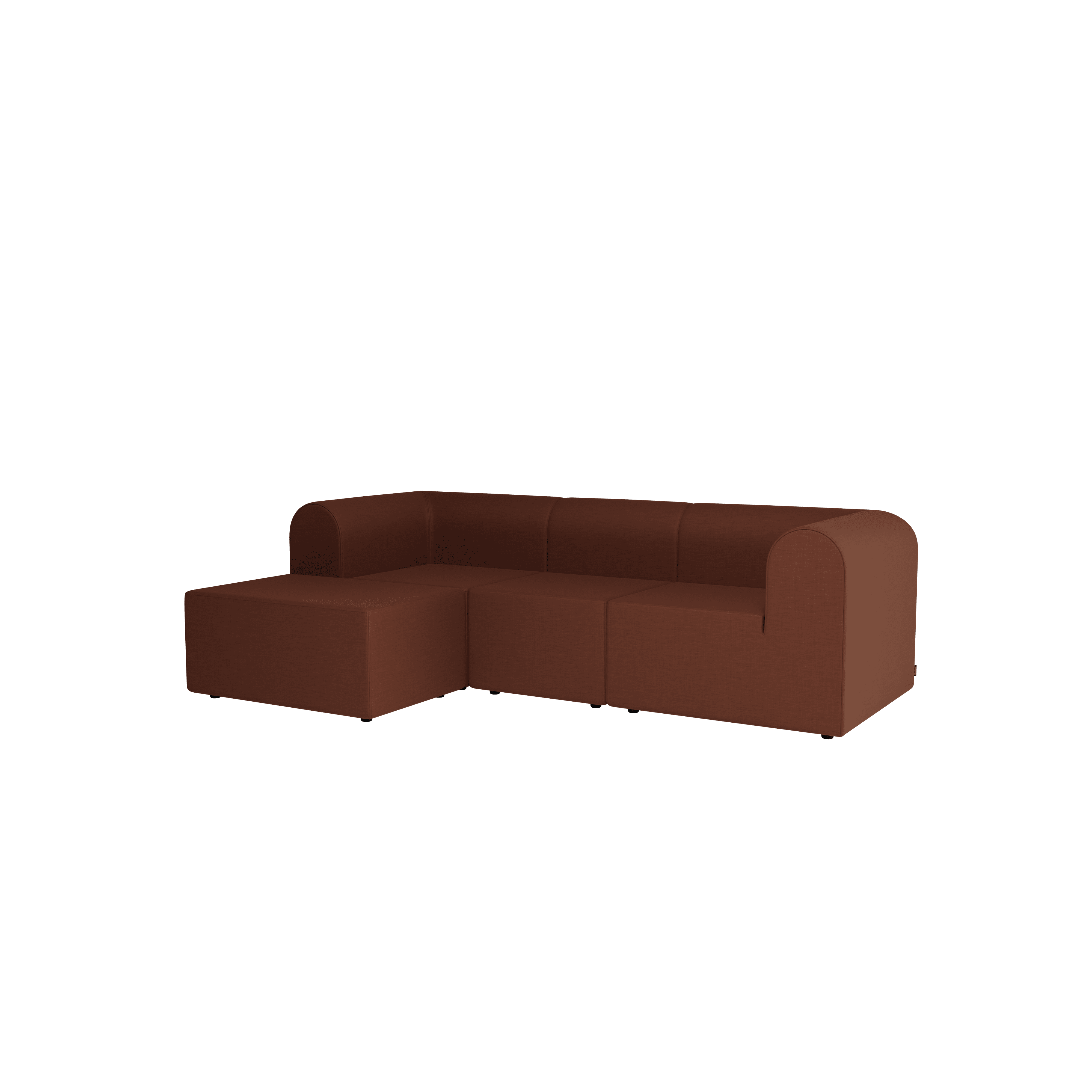 Paradigm 3-seater Sofa With Pouffe Left