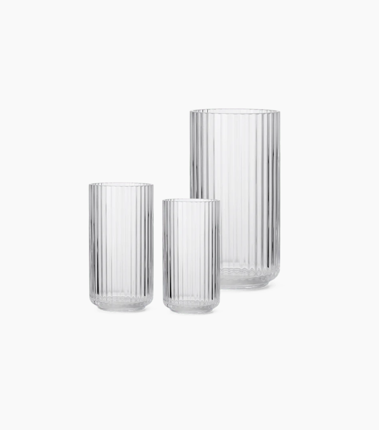 3-piece Glass Vase in Clear
