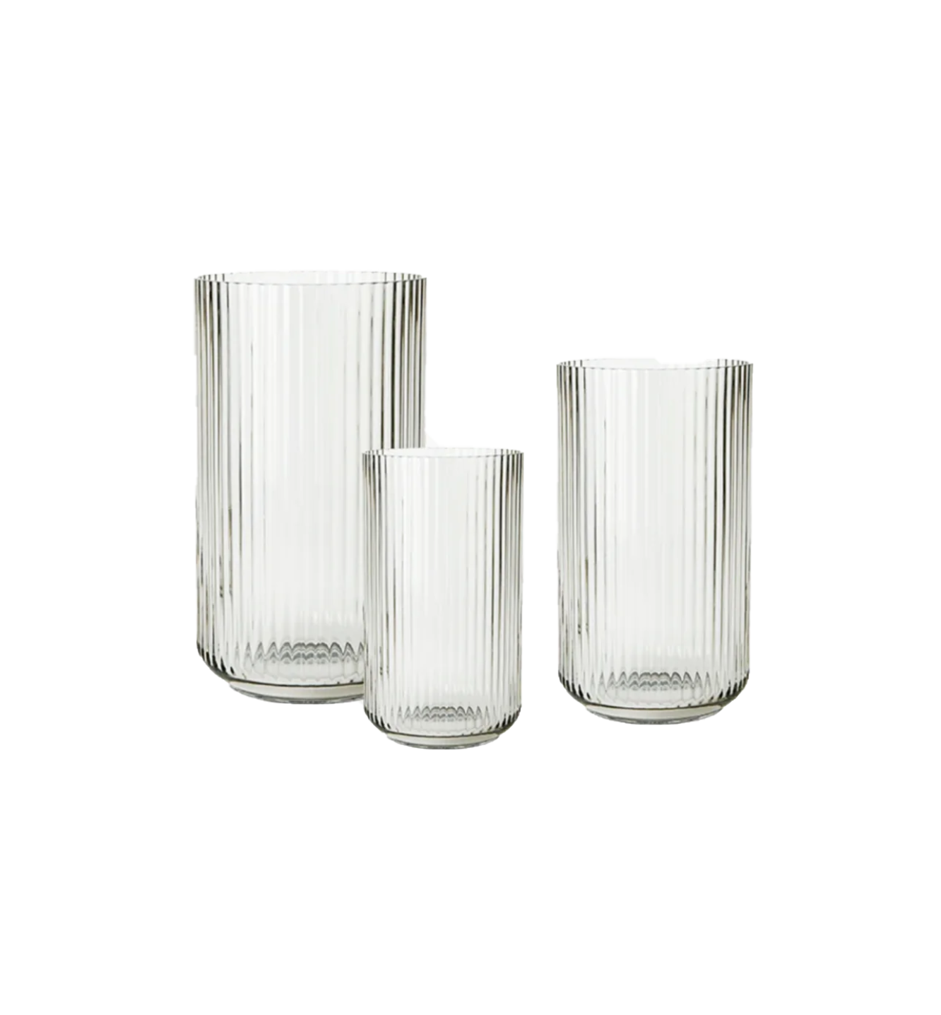 3-piece Glass Vase in Smoke
