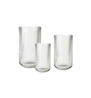 3-piece Glass Vase in Smoke
