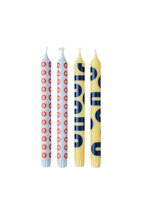 Patterned Candles - Set of Four