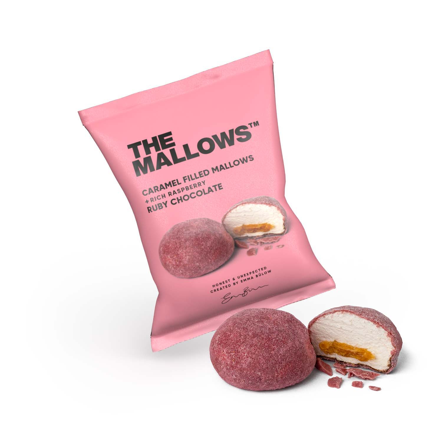 CARAMEL FILLED MALLOWS + RUBY CHOCOLATE 11G