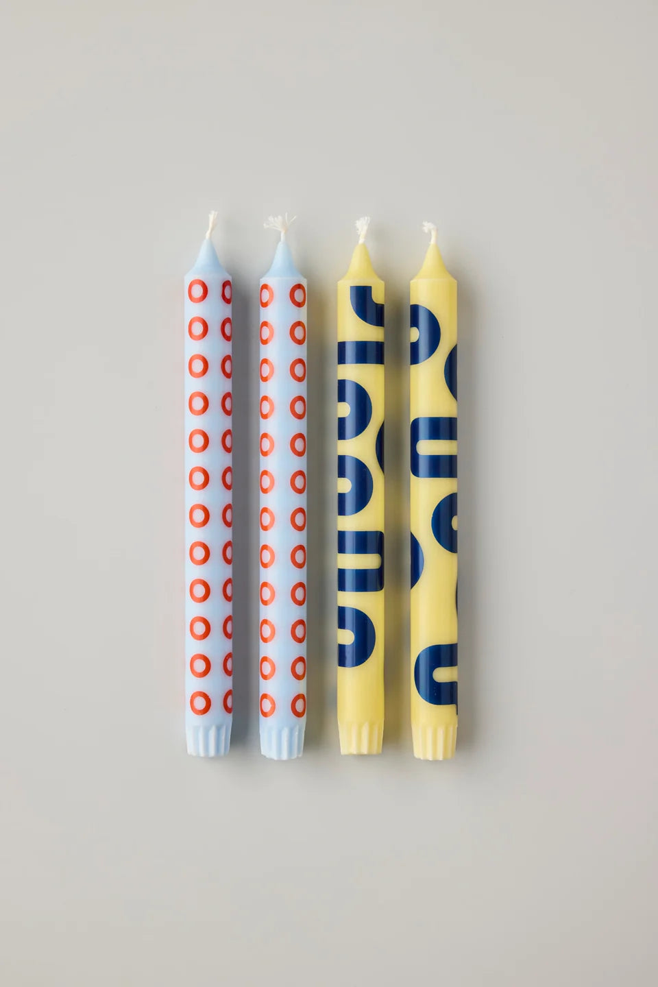 Patterned Candles - Set of Four