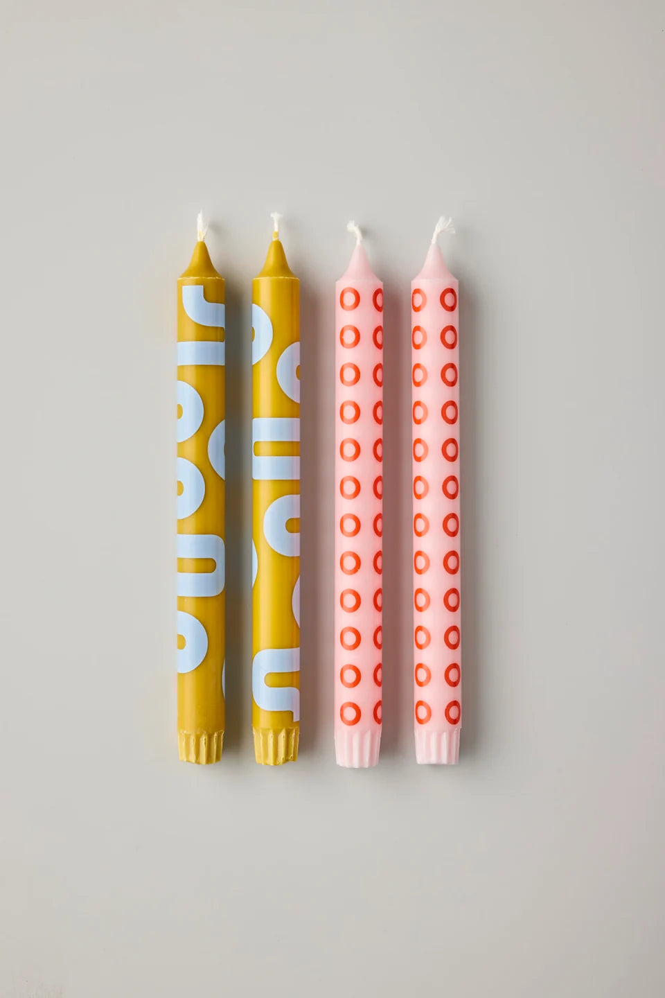 Patterned Candles - Set of Four