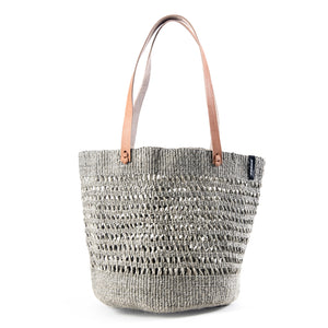 Kiondo Shopper Basket - Open Weave in Grey