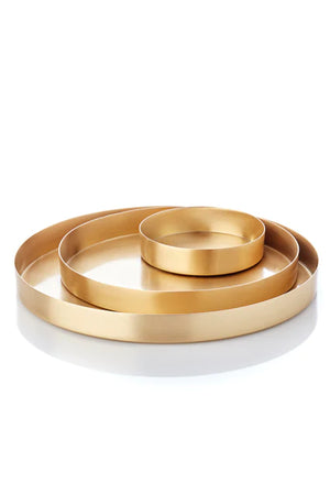 Round Brass Serving Trays