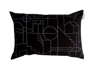House of Dreaming Interior Pillow in Black