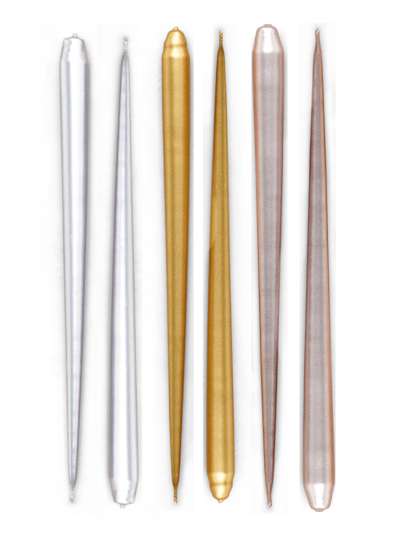 Metallic Tapered Candles