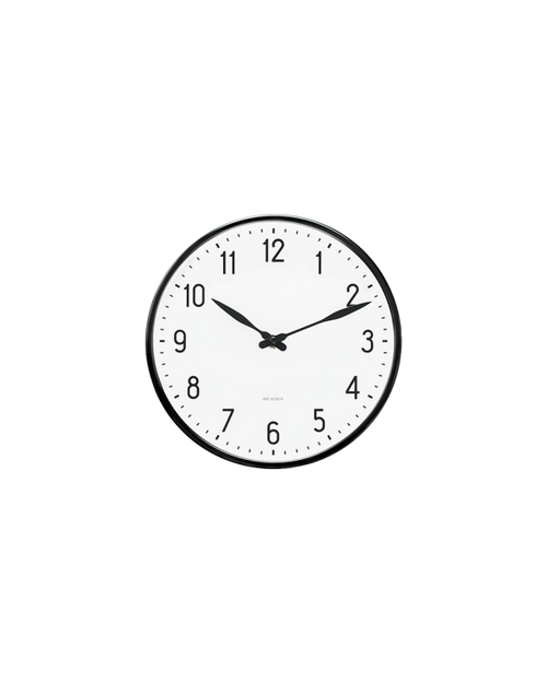 【新品】ARNE JACOBSEN Station WallClock 21cm Station Wall Clock – Teak New York